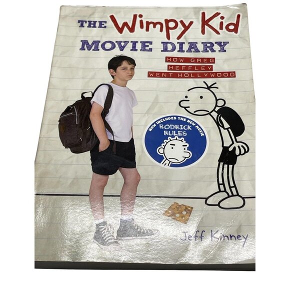 The wimpy kid movie diary book jeff kinney white 2010 copyright 215 pages READ - Picture 1 of 5